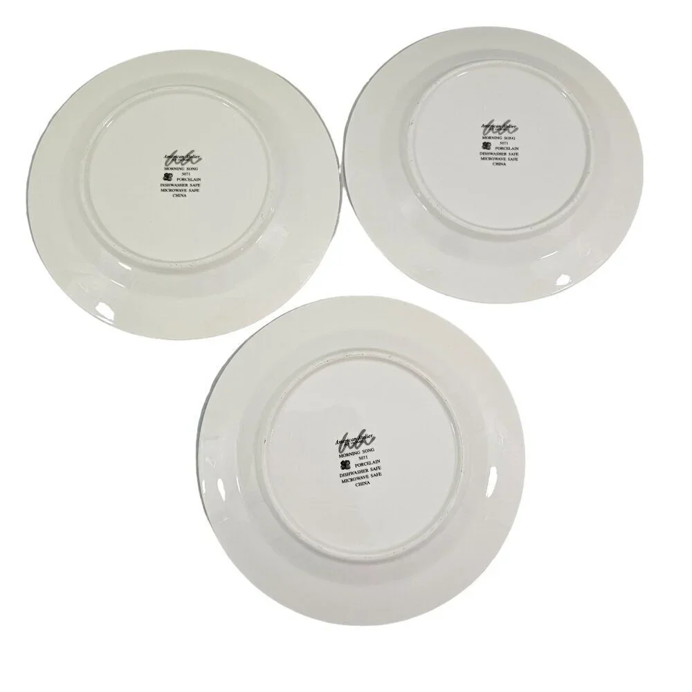 American Atelier At Home Morning Song Bird Salad Luncheon Plates – Set of 3